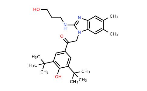 CAS 758679-97-9 | 1-(3,5-Di-tert-butyl-4-hydroxyphenyl)-2-(2-(3-hydroxypropylamino)-5,6-dimethyl-1H-benzo[d]imidazol-1-yl)ethanone