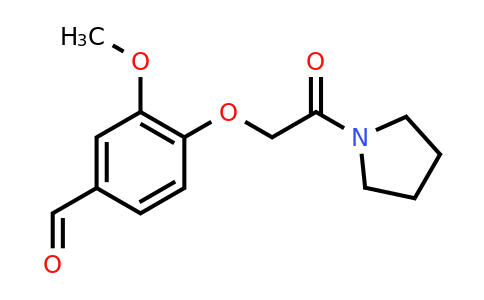 CAS 760183-53-7 | 3-methoxy-4-[2-oxo-2-(pyrrolidin-1-yl)ethoxy]benzaldehyde