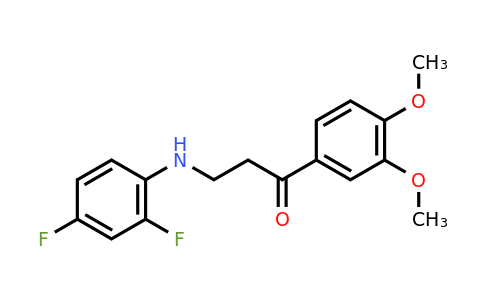 CAS 763116-77-4 | 3-((2,4-Difluorophenyl)amino)-1-(3,4-dimethoxyphenyl)propan-1-one