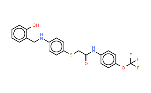 CAS 763126-21-2 | 2-((4-[(2-Hydroxybenzyl)amino]phenyl)sulfanyl)-N-[4-(trifluoromethoxy)phenyl]acetamide