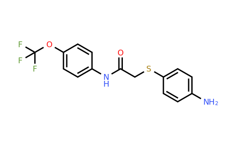 CAS 763126-91-6 | 2-((4-Aminophenyl)thio)-N-(4-(trifluoromethoxy)phenyl)acetamide