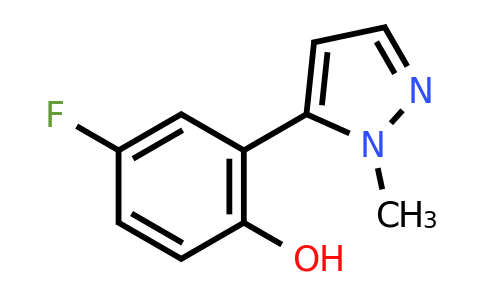 CAS 771483-74-0 | 4-Fluoro-2-(1-methyl-1H-pyrazol-5-yl)phenol