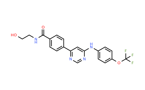 CAS 778274-97-8 | N-(2-Hydroxyethyl)-4-(6-((4-(trifluoromethoxy)phenyl)amino)pyrimidin-4-yl)benzamide