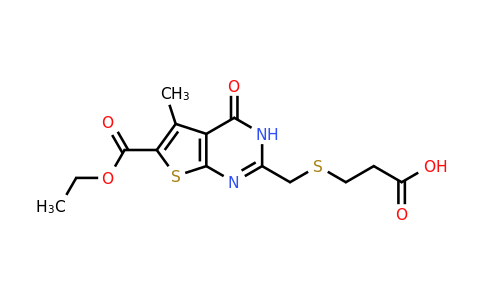 CAS 781626-60-6 | 3-({[6-(ethoxycarbonyl)-5-methyl-4-oxo-3H,4H-thieno[2,3-d]pyrimidin-2-yl]methyl}sulfanyl)propanoic acid