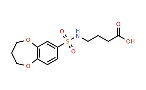 CAS 781626-94-6 | 4-(3,4-dihydro-2H-1,5-benzodioxepine-7-sulfonamido)butanoic acid
