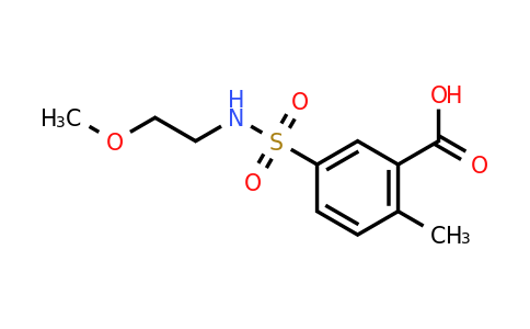 CAS 784172-04-9 | 5-[(2-methoxyethyl)sulfamoyl]-2-methylbenzoic acid