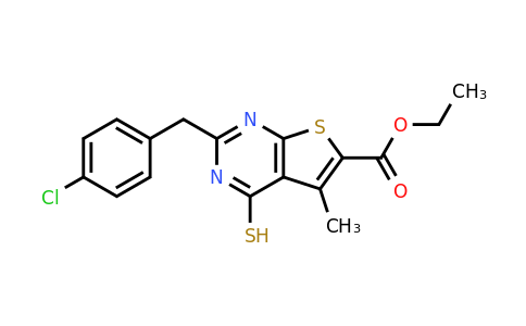 CAS 784172-20-9 | ethyl 2-[(4-chlorophenyl)methyl]-5-methyl-4-sulfanylthieno[2,3-d]pyrimidine-6-carboxylate