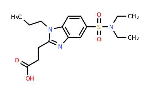 CAS 785792-30-5 | 3-[5-(diethylsulfamoyl)-1-propyl-1H-1,3-benzodiazol-2-yl]propanoic acid