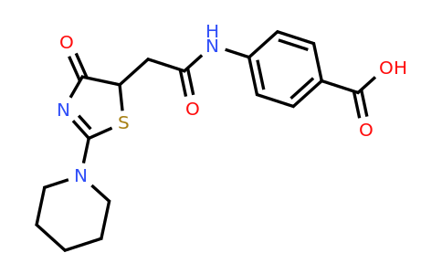CAS 785792-36-1 | 4-{2-[4-oxo-2-(piperidin-1-yl)-4,5-dihydro-1,3-thiazol-5-yl]acetamido}benzoic acid