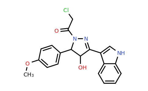 CAS 790263-76-2 | 2-chloro-1-[4-hydroxy-3-(1H-indol-3-yl)-5-(4-methoxyphenyl)-4,5-dihydro-1H-pyrazol-1-yl]ethan-1-one