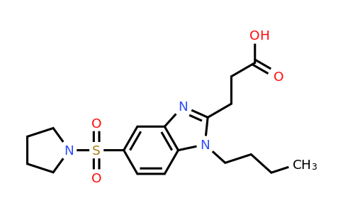 CAS 790681-55-9 | 3-[1-butyl-5-(pyrrolidine-1-sulfonyl)-1H-1,3-benzodiazol-2-yl]propanoic acid