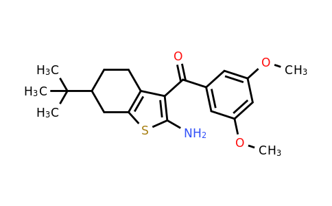 CAS 793678-85-0 | 6-tert-butyl-3-(3,5-dimethoxybenzoyl)-4,5,6,7-tetrahydro-1-benzothiophen-2-amine