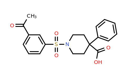 1-(3-acetylbenzenesulfonyl)-4-phenylpiperidine-4-carboxylic acid