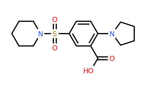 CAS 793727-47-6 | 5-(piperidine-1-sulfonyl)-2-(pyrrolidin-1-yl)benzoic acid