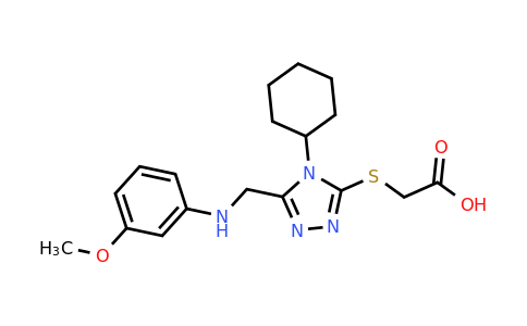 CAS 793727-50-1 | 2-[(4-cyclohexyl-5-{[(3-methoxyphenyl)amino]methyl}-4H-1,2,4-triazol-3-yl)sulfanyl]acetic acid