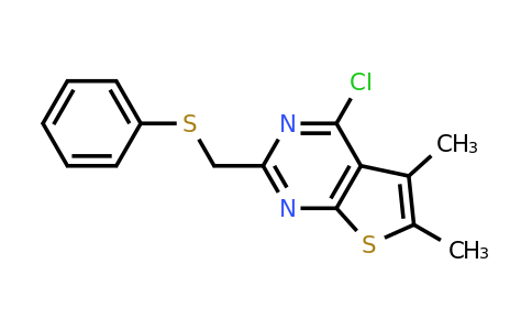 CAS 793727-54-5 | 4-chloro-5,6-dimethyl-2-[(phenylsulfanyl)methyl]thieno[2,3-d]pyrimidine