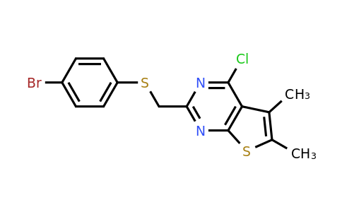 CAS 796067-65-7 | 2-{[(4-bromophenyl)sulfanyl]methyl}-4-chloro-5,6-dimethylthieno[2,3-d]pyrimidine