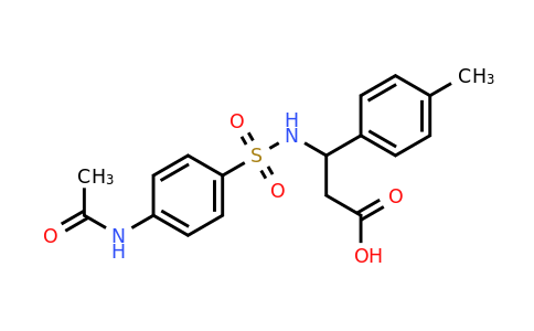CAS 796084-48-5 | 3-(4-acetamidobenzenesulfonamido)-3-(4-methylphenyl)propanoic acid