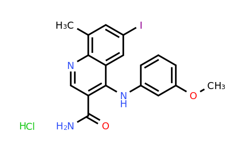 CAS 801315-47-9 | 6-Iodo-4-((3-methoxyphenyl)amino)-8-methylquinoline-3-carboxamide hydrochloride