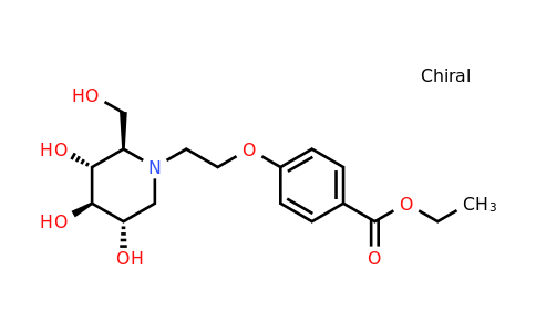CAS 80879-63-6 | Ethyl 4-(2-((2R,3R,4R,5S)-3,4,5-trihydroxy-2-(hydroxymethyl)piperidin-1-yl)ethoxy)benzoate