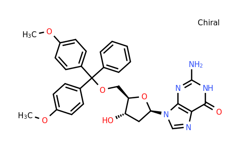 CAS 81144-43-6 | 2-Amino-9-((2R,4S,5R)-5-((bis(4-methoxyphenyl)(phenyl)methoxy)methyl)-4-hydroxytetrahydrofuran-2-yl)-1H-purin-6(9H)-one