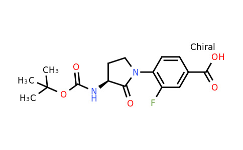CAS 811788-89-3 | (S)-4-(3-((tert-Butoxycarbonyl)amino)-2-oxopyrrolidin-1-yl)-3-fluorobenzoic acid
