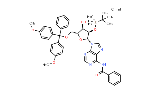 CAS 81265-93-2 | N-{9-[(2R,3R,4R,5R)-5-{[bis(4-methoxyphenyl)(phenyl)methoxy]methyl}-3-[(tert-butyldimethylsilyl)oxy]-4-hydroxyoxolan-2-yl]-9H-purin-6-yl}benzamide