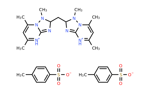CAS 81430-58-2 | 1,5,7-trimethyl-2-({1,5,7-trimethyl-1H-4lambda5-[1,2,4]triazolo[1,5-a]pyrimidin-4-ylium-2-yl}methyl)-1H-4lambda5-[1,2,4]triazolo[1,5-a]pyrimidin-4-ylium bis(4-methylbenzene-1-sulfonate)
