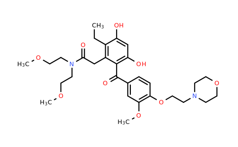 CAS 819812-04-9 | benzeneacetamide, 2-ethyl-3,5-dihydroxy-n,n-bis(2-methoxyethyl)-6-[3-methoxy-4-[2-(4-morpholinyl)ethoxy]benzoyl]-