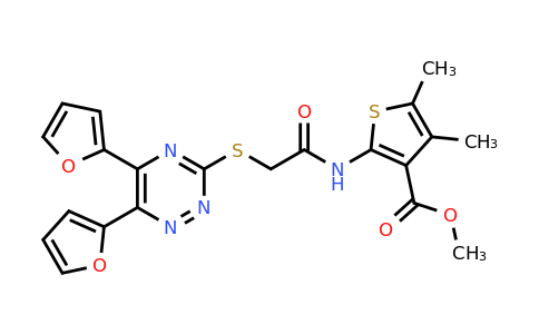 CAS 823211-50-3 | methyl 2-(2-{[5,6-bis(furan-2-yl)-1,2,4-triazin-3-yl]sulfanyl}acetamido)-4,5-dimethylthiophene-3-carboxylate