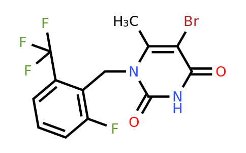 CAS 830346-48-0 | 5-bromo-1-{[2-fluoro-6-(trifluoromethyl)phenyl]methyl}-6-methyl-1,2,3,4-tetrahydropyrimidine-2,4-dione