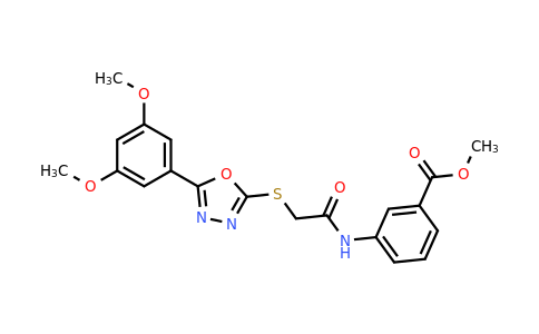 CAS 838816-57-2 | Methyl 3-(2-((5-(3,5-dimethoxyphenyl)-1,3,4-oxadiazol-2-yl)thio)acetamido)benzoate