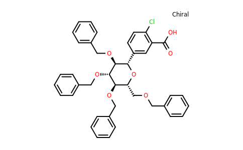 CAS 842133-80-6 | 2-chloro-5-[(2S,3S,4R,5R,6R)-3,4,5-tris(benzyloxy)-6-[(benzyloxy)methyl]oxan-2-yl]benzoic acid