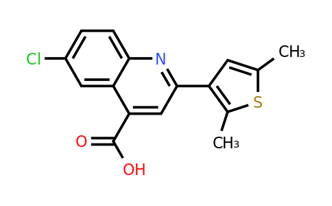 CAS 847503-13-3 | 6-Chloro-2-(2,5-dimethylthiophen-3-yl)quinoline-4-carboxylic acid