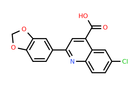 CAS 847503-14-4 | 2-(Benzo[d][1,3]dioxol-5-yl)-6-chloroquinoline-4-carboxylic acid