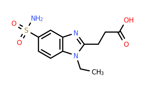 CAS 847782-00-7 | 3-(1-ethyl-5-sulfamoyl-1H-1,3-benzodiazol-2-yl)propanoic acid