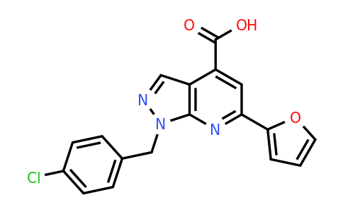 CAS 848052-86-8 | 1-[(4-chlorophenyl)methyl]-6-(furan-2-yl)-1H-pyrazolo[3,4-b]pyridine-4-carboxylic acid