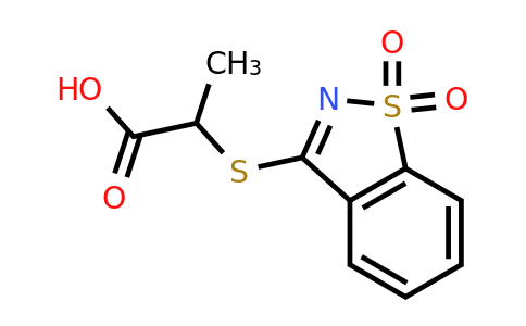 CAS 848179-09-9 | 2-[(1,1-dioxo-1lambda6,2-benzothiazol-3-yl)sulfanyl]propanoic acid