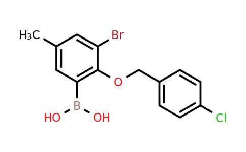 CAS 849052-18-2 | 3-Bromo-2-(4'-chlorobenzyloxy)-5-methylphenylboronic acid