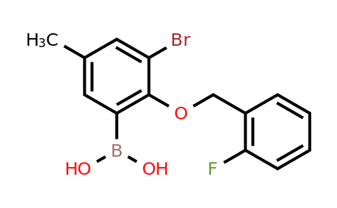 CAS 849062-18-6 | 3-Bromo-2-(2'-fluorobenzyloxy)-5-methylphenylboronic acid