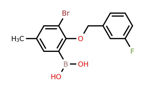CAS 849062-40-4 | 3-Bromo-2-(3'-fluorobenzyloxy)-5-methylphenylboronic acid