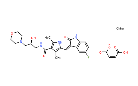 CAS 849643-15-8 | (S,Z)-5-((5-Fluoro-2-oxoindolin-3-ylidene)methyl)-N-(2-hydroxy-3-morpholinopropyl)-2,4-dimethyl-1H-pyrrole-3-carboxamide maleate