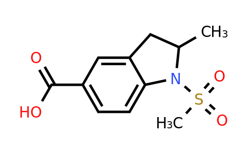 CAS 851116-22-8 | 1-methanesulfonyl-2-methyl-2,3-dihydro-1H-indole-5-carboxylic acid