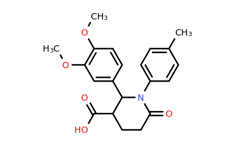 CAS 851169-11-4 | 2-(3,4-dimethoxyphenyl)-1-(4-methylphenyl)-6-oxopiperidine-3-carboxylic acid