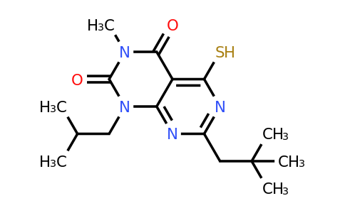 CAS 851169-31-8 | 7-(2,2-dimethylpropyl)-3-methyl-1-(2-methylpropyl)-5-sulfanyl-1H,2H,3H,4H-[1,3]diazino[4,5-d]pyrimidine-2,4-dione