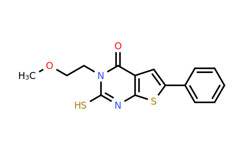 CAS 851169-45-4 | 3-(2-methoxyethyl)-6-phenyl-2-sulfanyl-3H,4H-thieno[2,3-d]pyrimidin-4-one