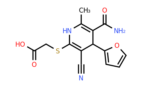 CAS 851175-97-8 | 2-{[5-carbamoyl-3-cyano-4-(furan-2-yl)-6-methyl-1,4-dihydropyridin-2-yl]sulfanyl}acetic acid