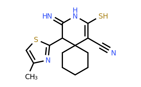 CAS 851207-99-3 | 4-imino-5-(4-methyl-1,3-thiazol-2-yl)-2-sulfanyl-3-azaspiro[5.5]undec-1-ene-1-carbonitrile