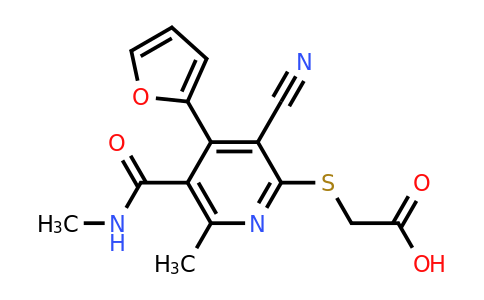 CAS 851208-06-5 | 2-{[3-cyano-4-(furan-2-yl)-6-methyl-5-(methylcarbamoyl)pyridin-2-yl]sulfanyl}acetic acid