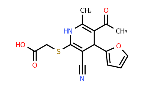 CAS 851398-33-9 | 2-{[5-acetyl-3-cyano-4-(furan-2-yl)-6-methyl-1,4-dihydropyridin-2-yl]sulfanyl}acetic acid